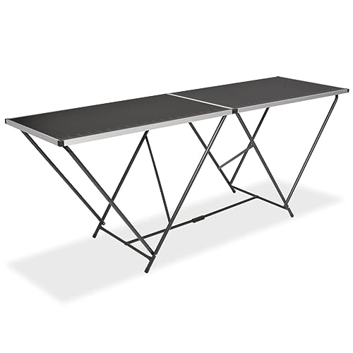 Genérico Mesa para empapelar Plegable de MDF y Aluminio 200x60x78 cm,Mesas plegables-142920