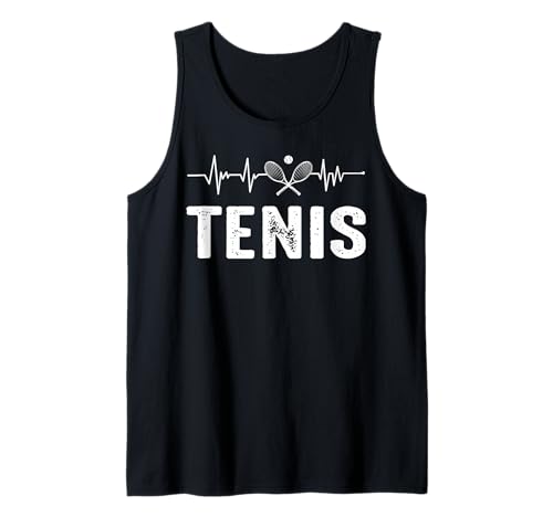 Tenis Entrenador Tenista Jugador De Tenis Latido del corazón Camiseta sin Mangas