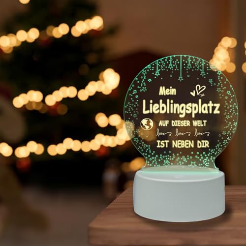 Lámpara Surplex creativa con 16 colores LED, ilusión 3D, luz nocturna borrable, regalo para mujeres