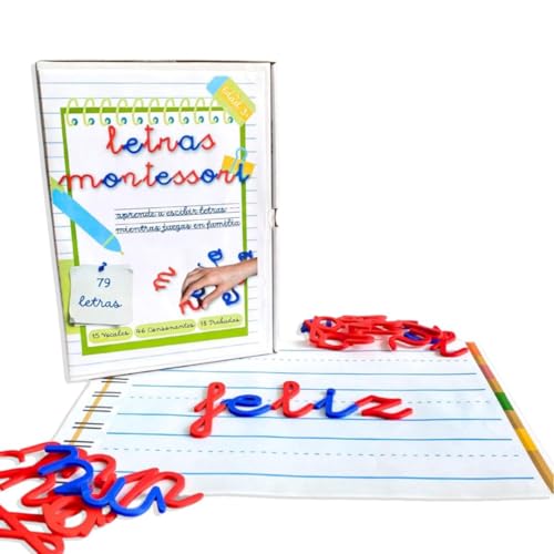 MFS MYFUTURSHOP Letras Montessori, Alfabeto Escolar Minusculas. Aprende A Leer Y Escribir Divirtiendote. Abecedario Educativo para Niños De 3 4 5 Y 6 Años. (Peque)