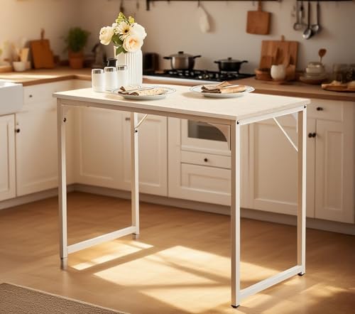 T-LOVENDO.ES Mesa Escritorio Madera 80x40cm para Ordenador, Oficina Hogar Estudio, Estructura Metálica Fuerte, Diseño Moderno Minimalista, Escritorio Trabajo Compacto, Montaje Rápido y Estable
