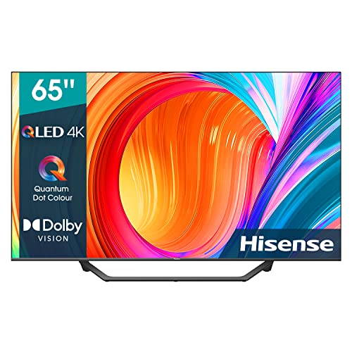 Hisense 65A76GQ QLED 2021 Series - Smart TV 65 pulgadas, 4K UHD, Dolby Vision HDR, Freeview Play, Alexa Built-in, HDMI 2.1, Bluetooth, certificación TÜV